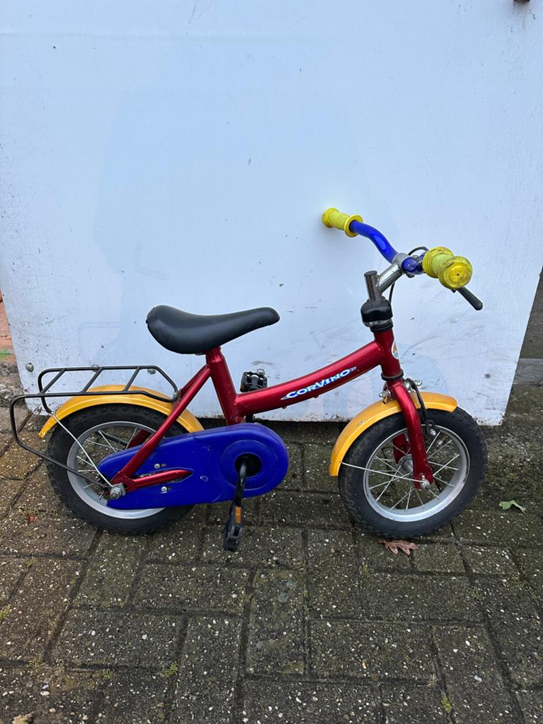 Corvino Kinderfiets, Ophalen, Gebruikt, Terugtraprem, Minder dan 16 inch