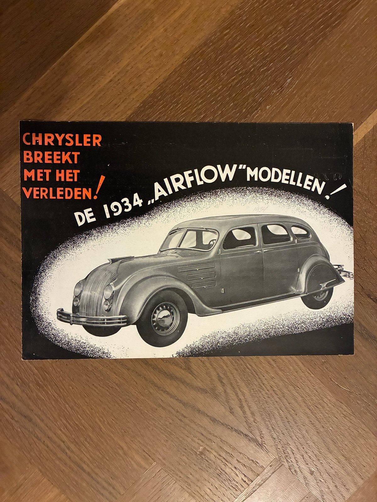 1934 Chrysler Airflow Nederlandse brochure, Verzenden, Zo goed als nieuw, Overige merken
