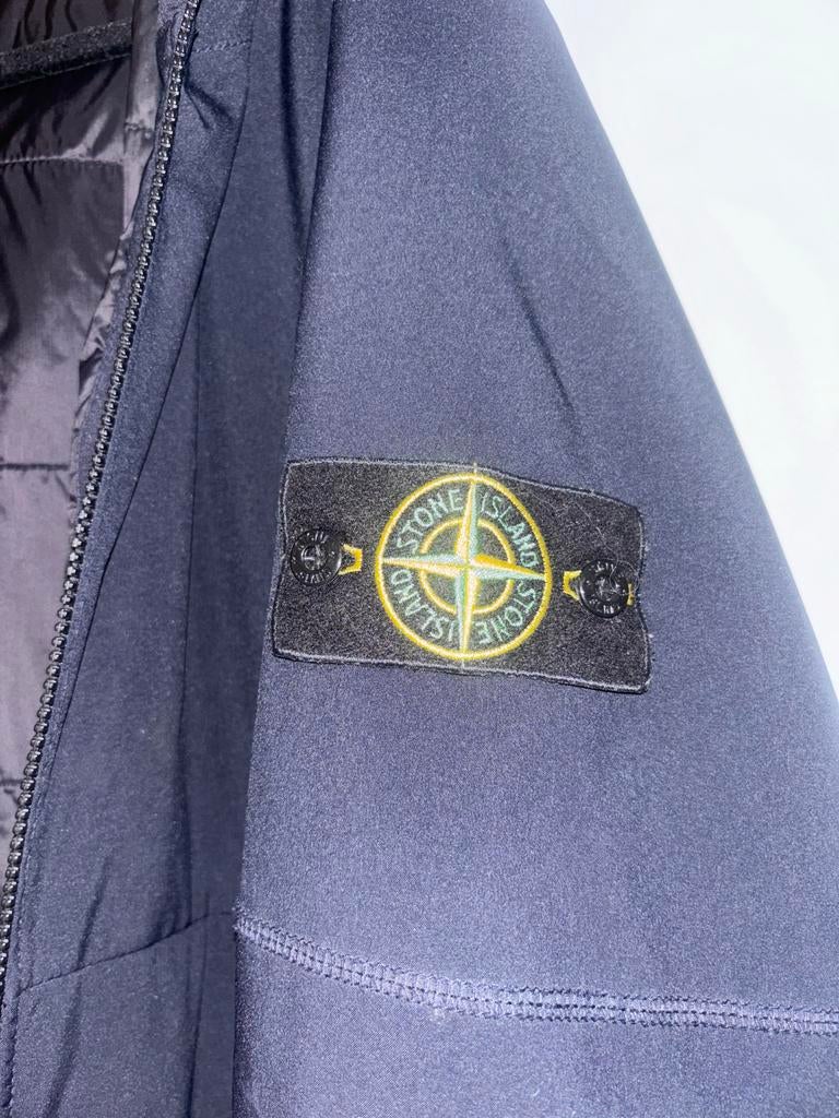 Stone Island Soft Shell Jas Maat XL, Kleding | Heren, Ophalen of Verzenden, Gedragen, Maat 56/58 (XL), Blauw
