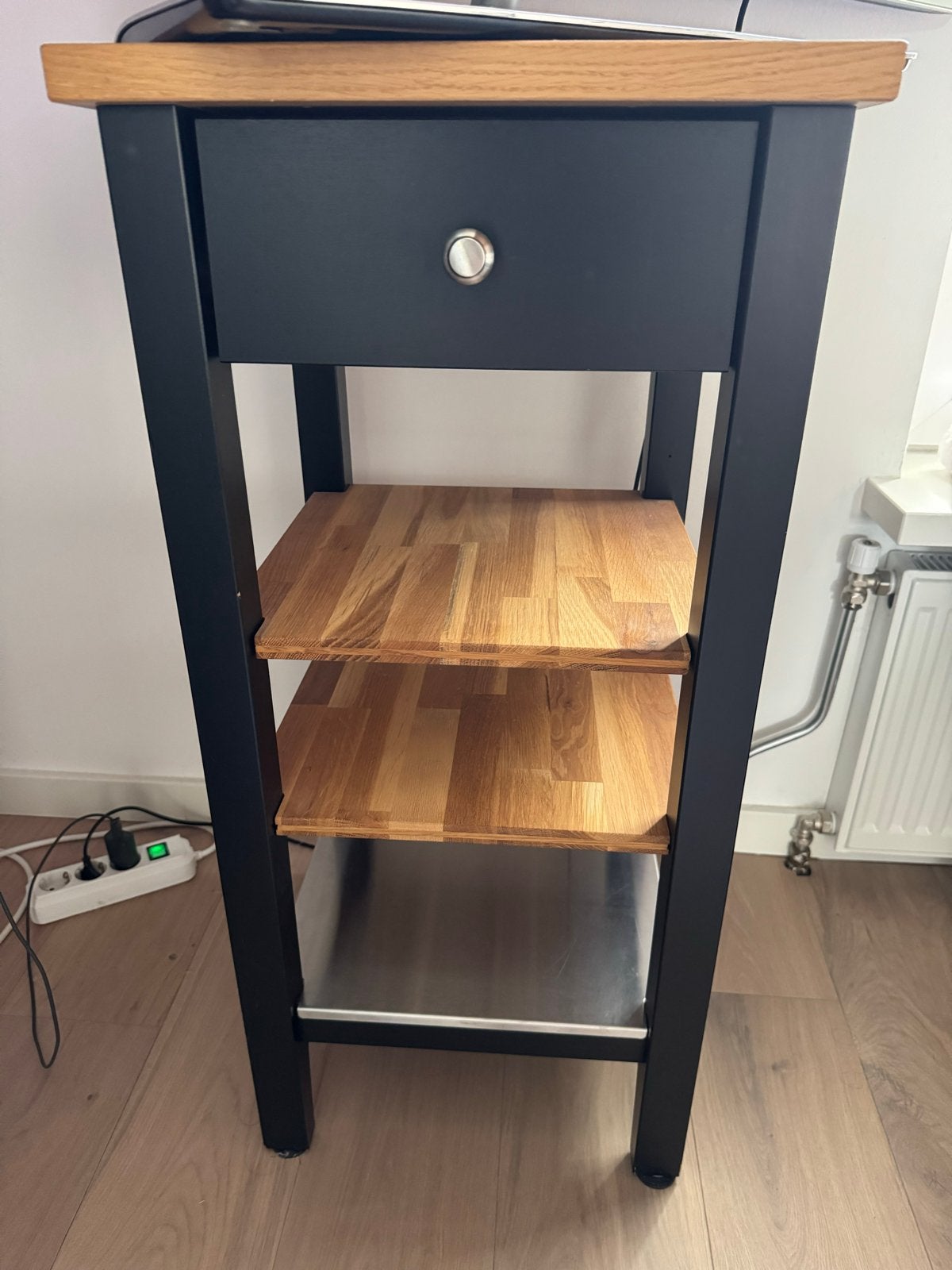 IKEA Stenstorp Keukentrolley Zwart/Eiken - Extra Opbergruimt, Huis en Inrichting, Ophalen, Gebruikt, Hout, IKEA