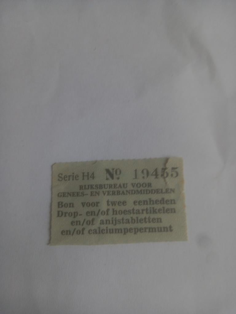 Distributiebon  no1 rijksmuseum voor geneesmiddelen, Ophalen of Verzenden, Overige soorten, Nederland, Overige typen