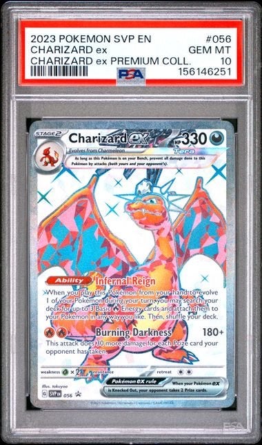 PSA 10 Charizard ex Premium Collection 2023 Pokémon Kaart, Ophalen of Verzenden, Nieuw, Losse kaart