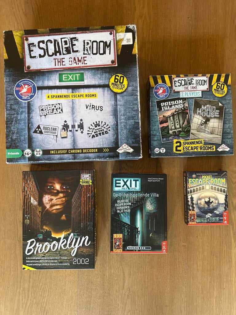 Escape Room & Crime Scene Game Bundel (5 spellen), Hobby en Vrije tijd, Gezelschapsspellen | Bordspellen, Een of twee spelers