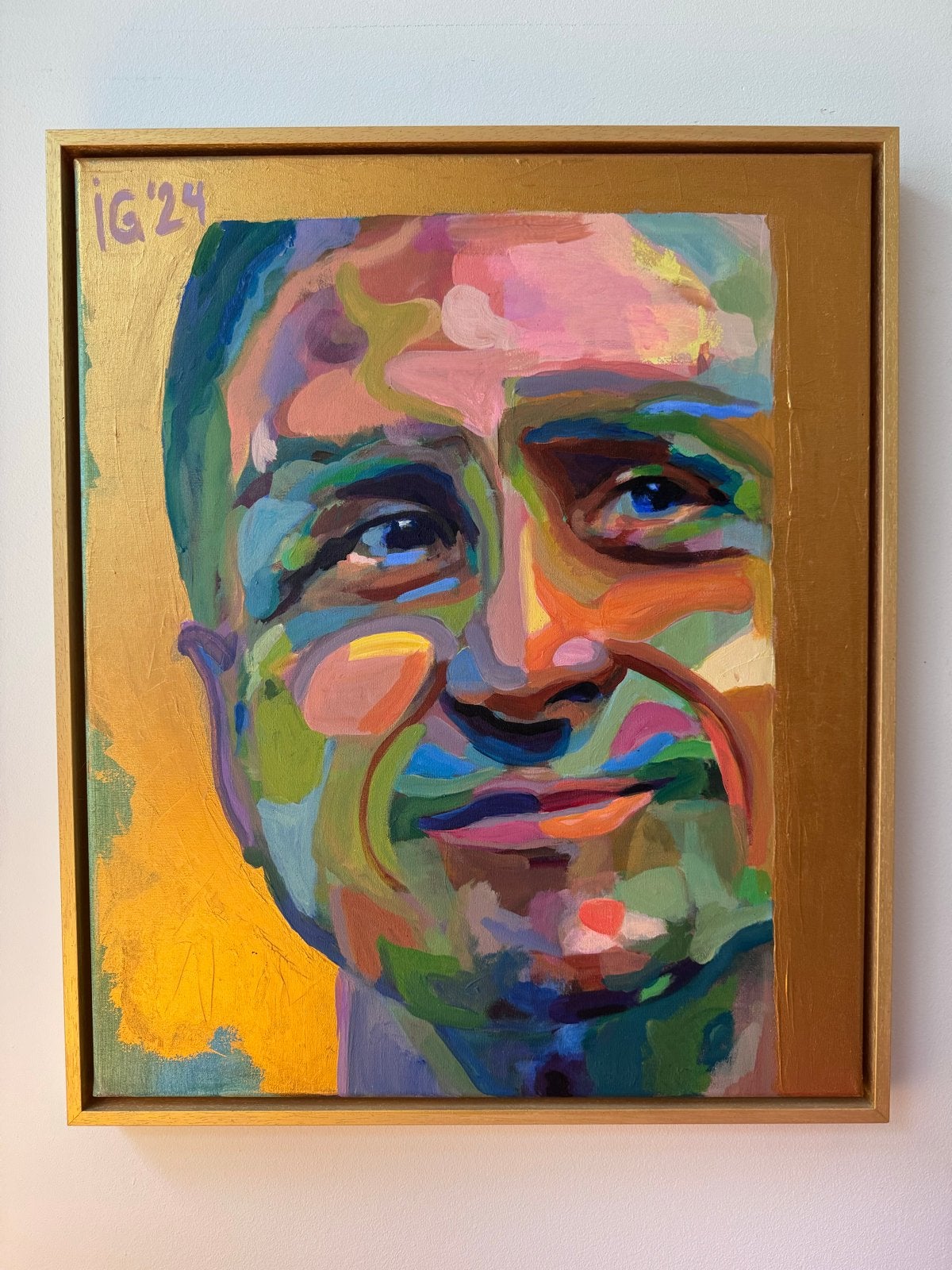 Portret Johan Cruyff Schilderij - Kleurrijk en Expressief, Antiek en Kunst, Ophalen of Verzenden