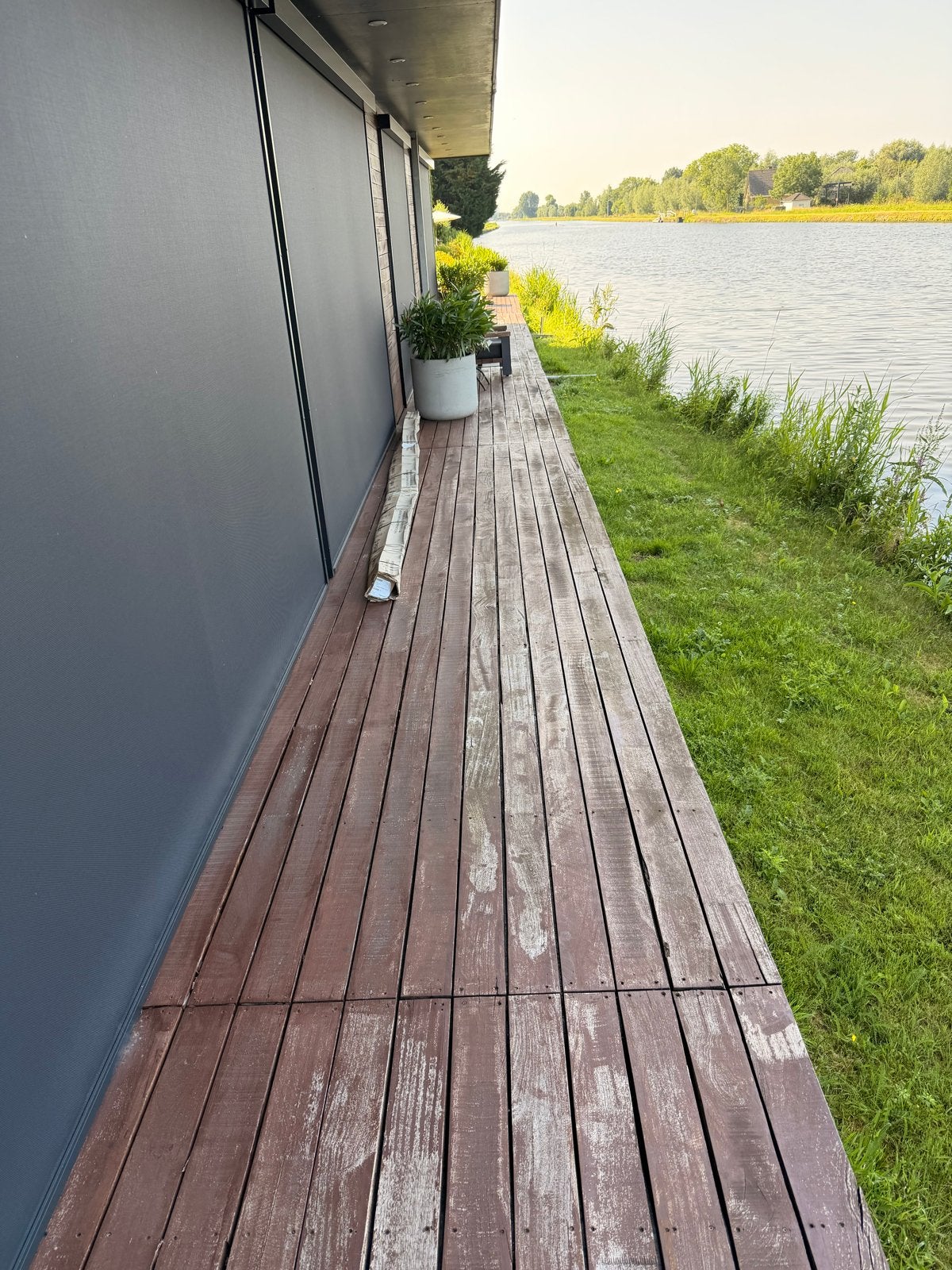Houten vlonderplanken voor terras of aanlegsteiger, Ophalen, Gebruikt, Hout