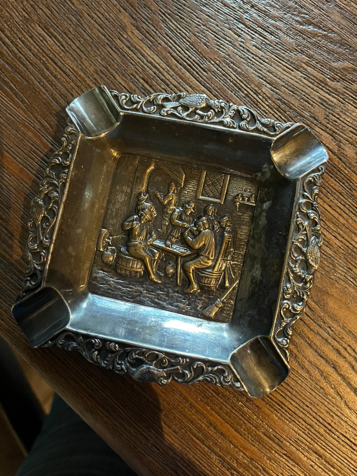 Asbak verzilverd, Ophalen of Verzenden, Zilver