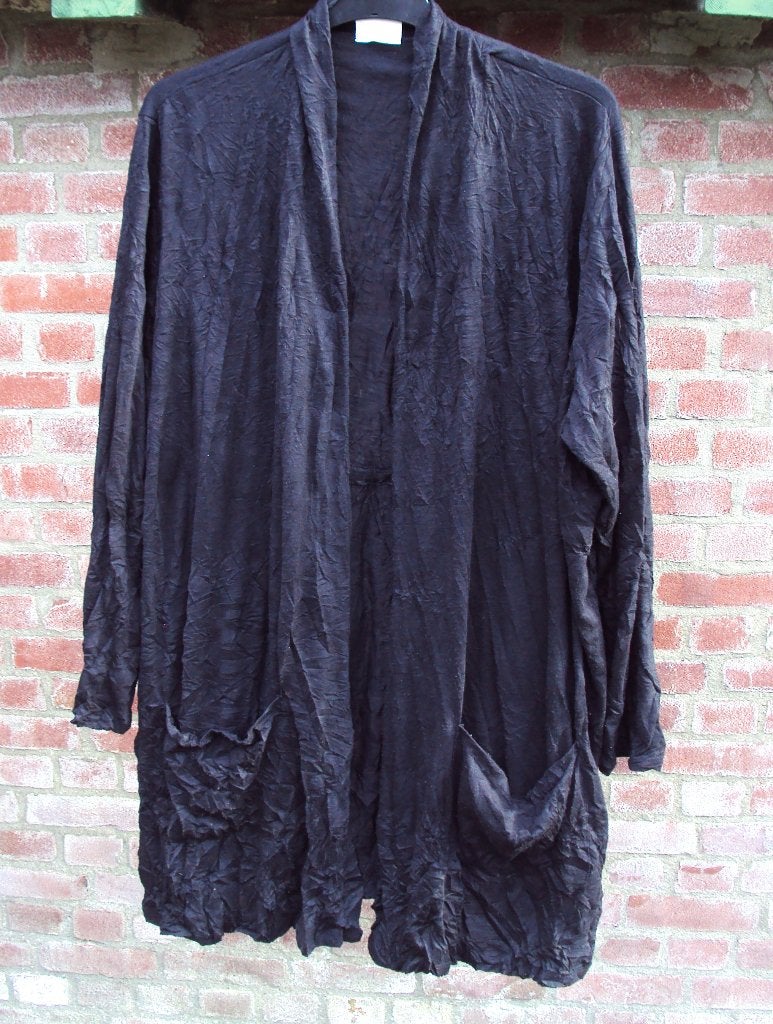 Yessica crinkle vest maat 56-58, Zwart, Maat 46/48 (XL) of groter, Ophalen of Verzenden, Gedragen