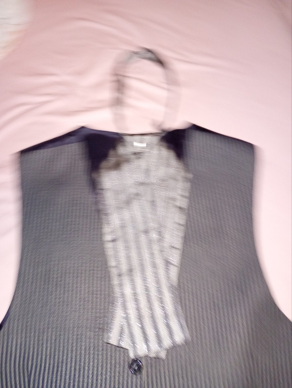 Plastron met Speld - Grijs/Zwart, Ophalen, Zo goed als nieuw, Overige maten, Grijs