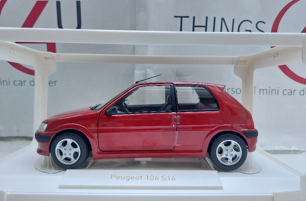 Norev 1:18 Peugeot 106 S16 1997 diablo red nieuw in doos, Ophalen of Verzenden, Nieuw, Auto, Norev
