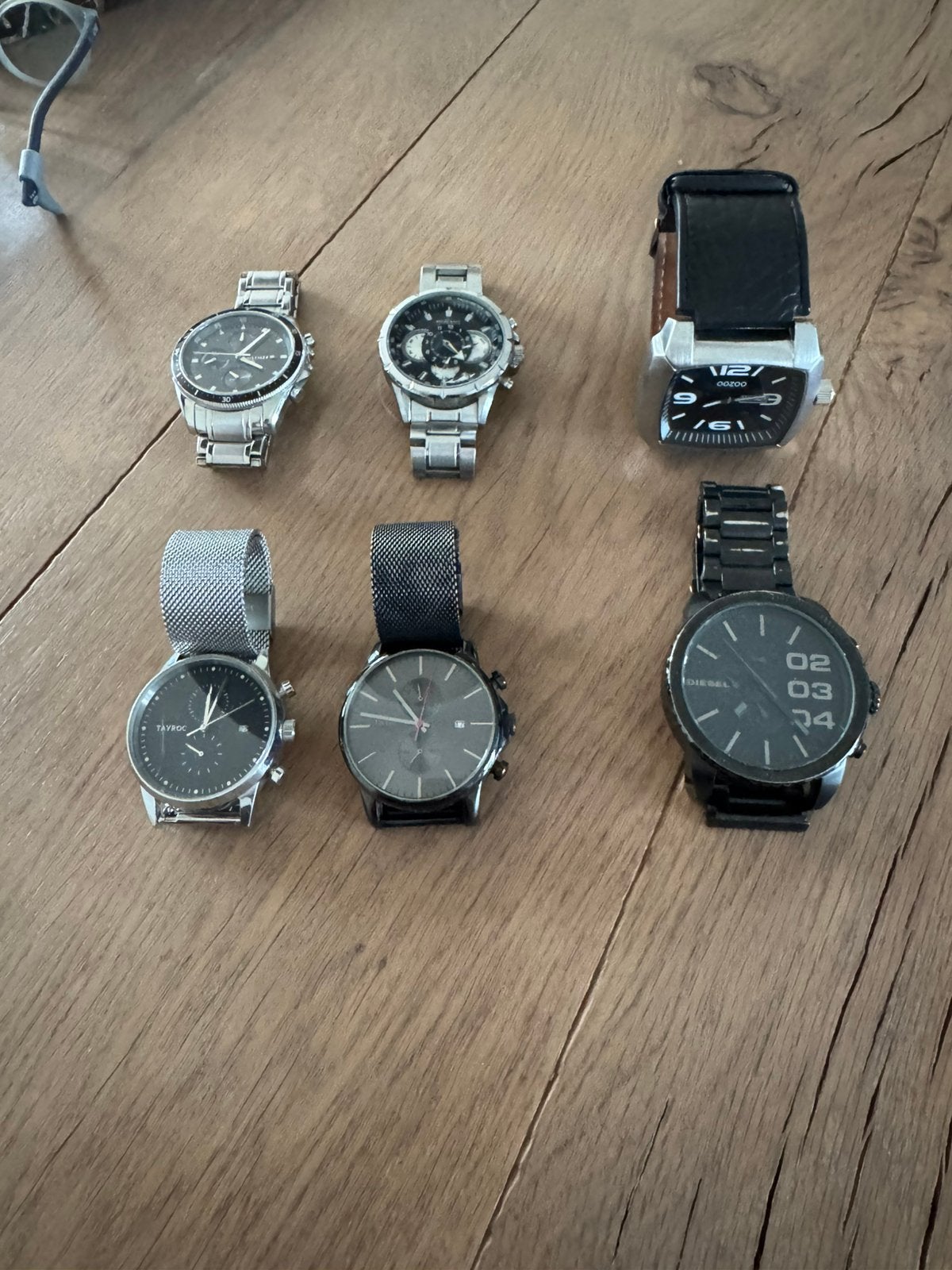 Diverse horloges (diesel, Tommy Hilfiger, Tayroc, oozoo), Overige merken, Staal, Polshorloge, Ophalen of Verzenden
