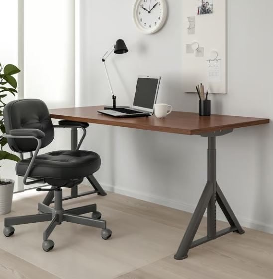Ikea Bureau Idasen 120x70cm, Ophalen, 120 cm, Scandinavisch, Hout