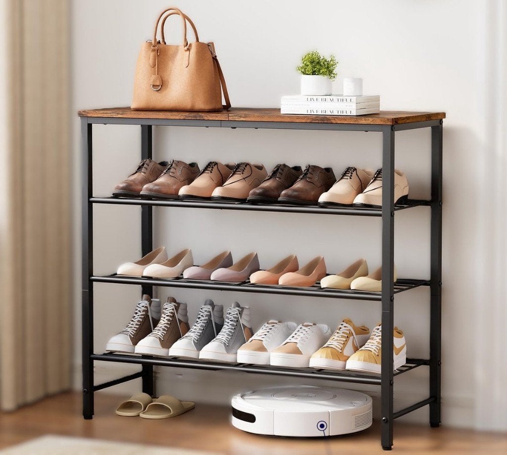 Nieuwe Schoenenrek 3 Lagen–Schoenenkast -75x29x59cm–Zwart, Huis en Inrichting, Kasten | Schoenenrekken, Ophalen of Verzenden, Nieuw
