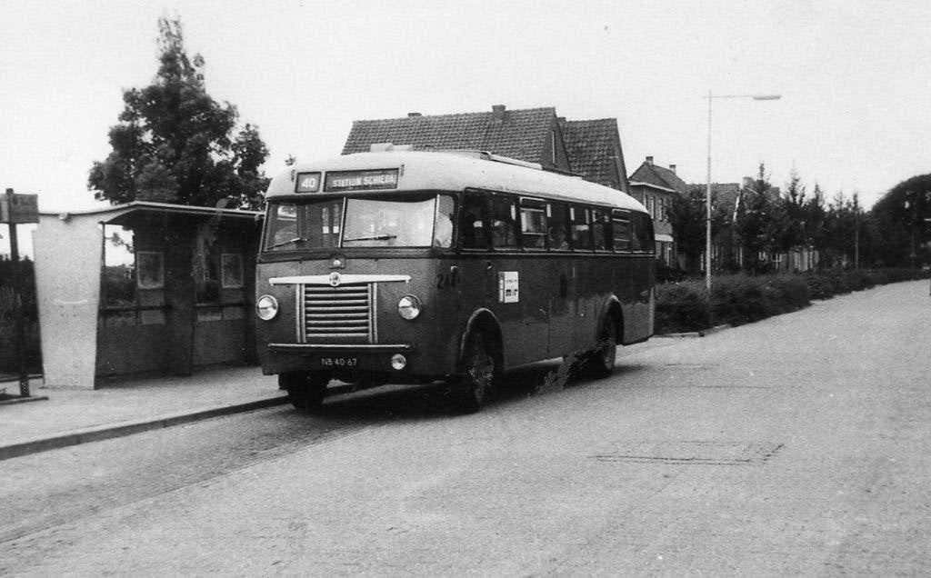 RET Bus Schiedam Busfoto, Ophalen of Verzenden, 1960 tot 1980, Zuid-Holland