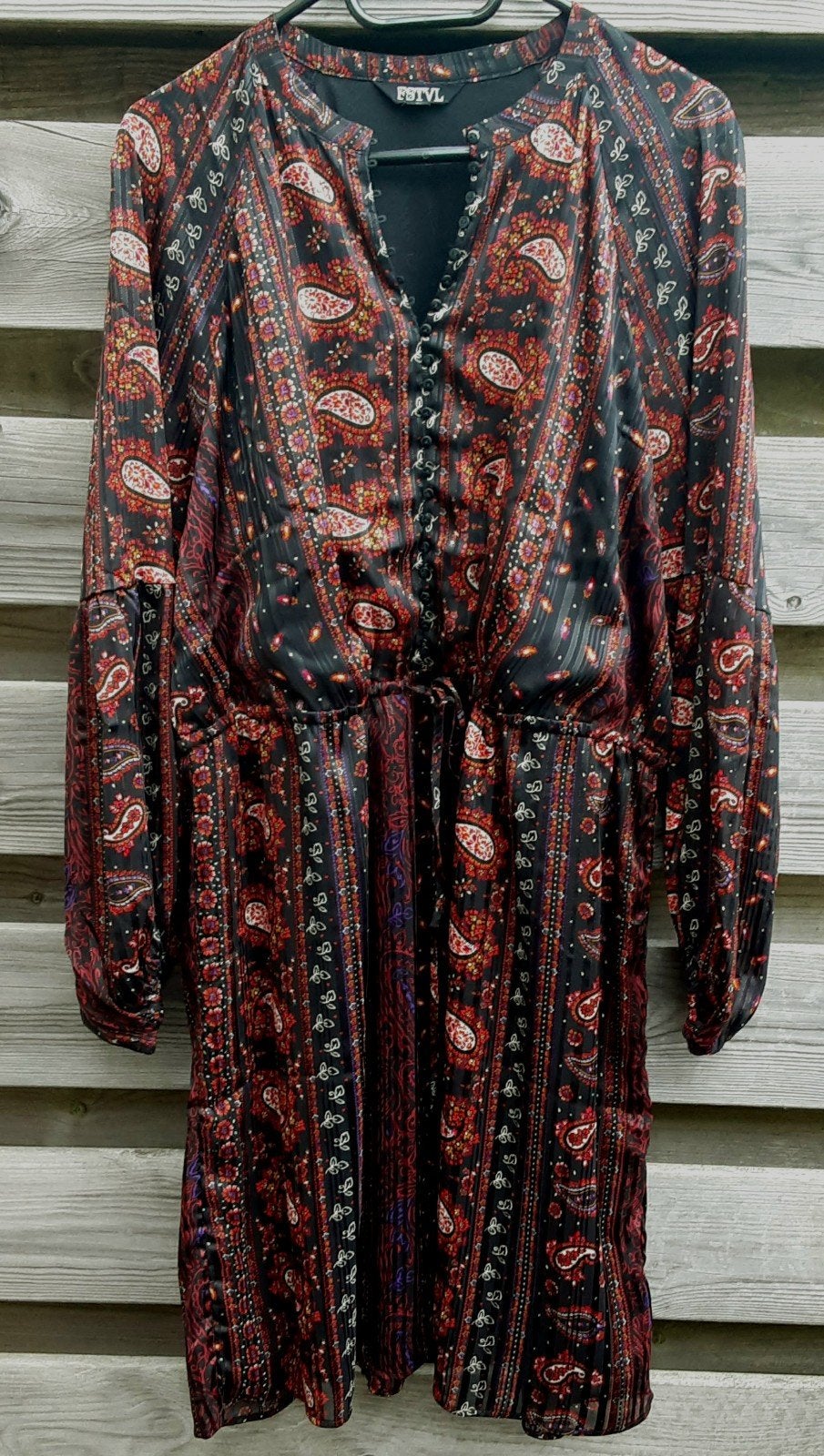 MS mode FSTVL collectie jurk/tuniek mt 50/52 zwart rood, Ophalen of Verzenden, Zo goed als nieuw, MS Mode, Jurk