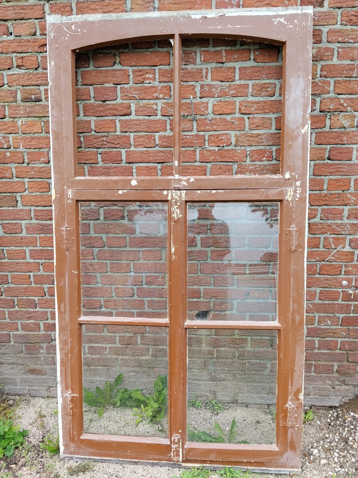 Authentie Antieke Vintage Houten kozijn retro, Raamkozijn, 75 tot 150 cm, Hout, Ophalen