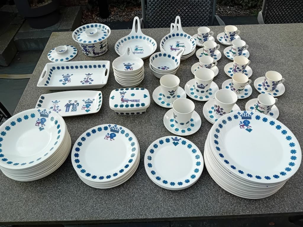 Compleet Figgjo Flint Menu servies Made in Norway Noorwegen, Ophalen of Verzenden, Zo goed als nieuw, Overige stijlen, Porselein