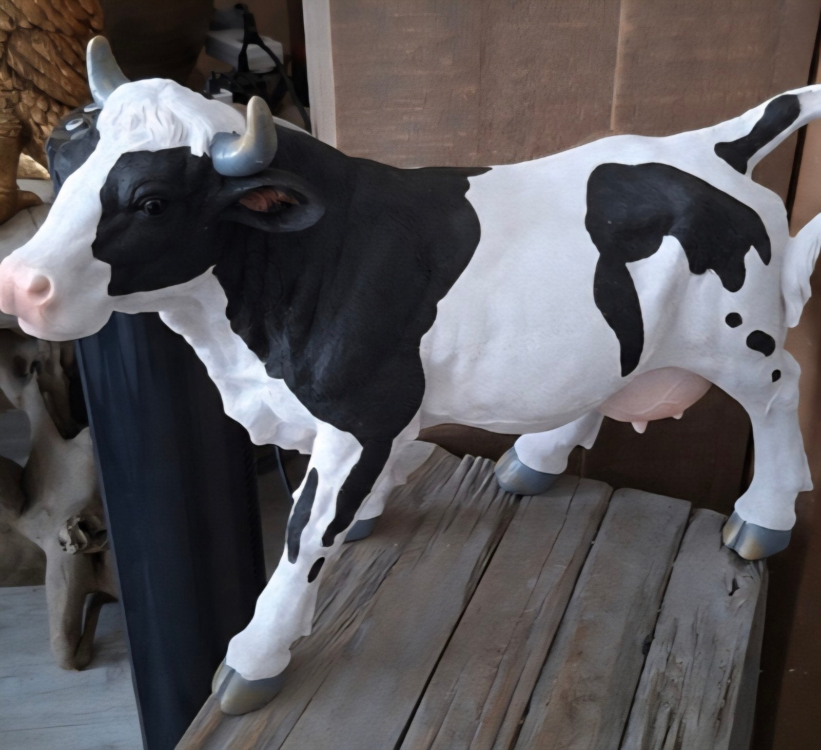 Super mooie beeld zwart bonte koe, Verzamelen, Beelden en Beeldjes, Ophalen, Nieuw, Dier