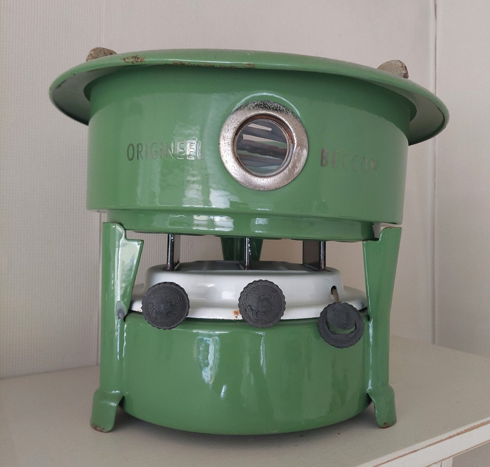 Vintage Groene Petroleum Kooktoestel - Origineel Beco, Ophalen
