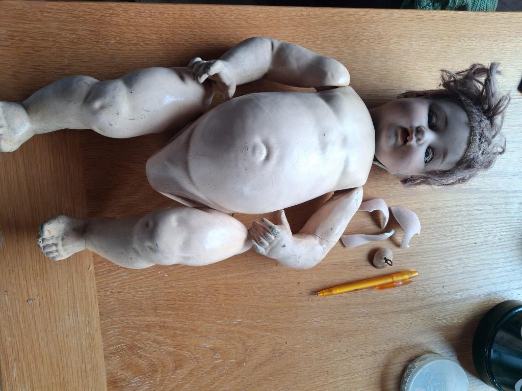groot model antieke bisqui pop voor onderdelen TPI nummer 10, Antiek en Kunst, Antiek | Speelgoed, Ophalen of Verzenden