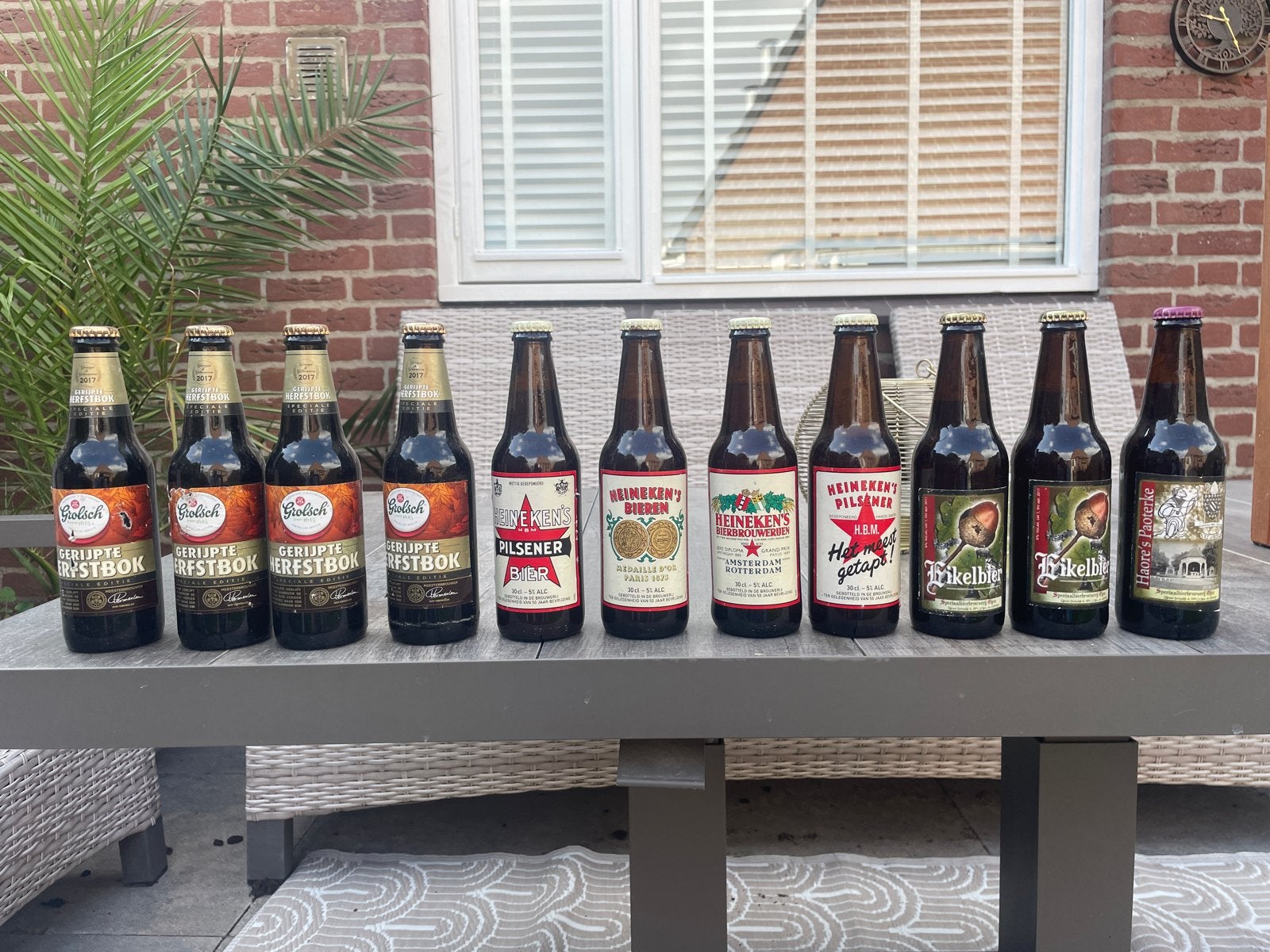 Verzameling van 10 Vintage Bierflesjes (Grolsch, Heineken), Verzamelen, Biermerken, Ophalen, Gebruikt, Flesje(s), Grolsch