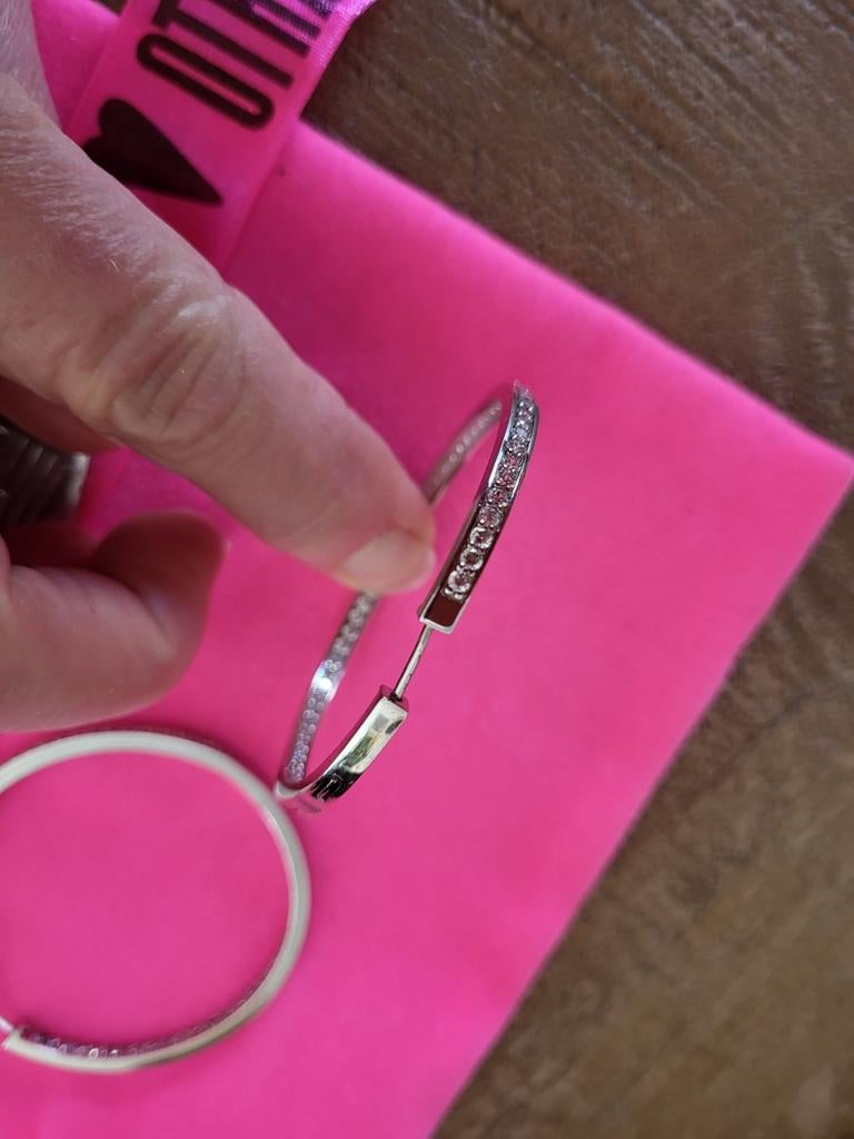 Zilveren oorbellen van Otazu met strass, Sieraden, Tassen en Uiterlijk, Overige materialen, Ophalen of Verzenden, Zo goed als nieuw
