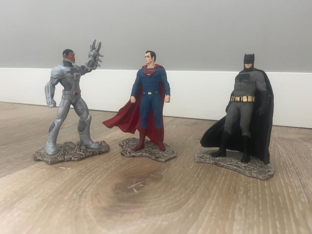 Schleich Superhelden: Batman, Superman & Cyborg Figuren, Ophalen of Verzenden, Zo goed als nieuw