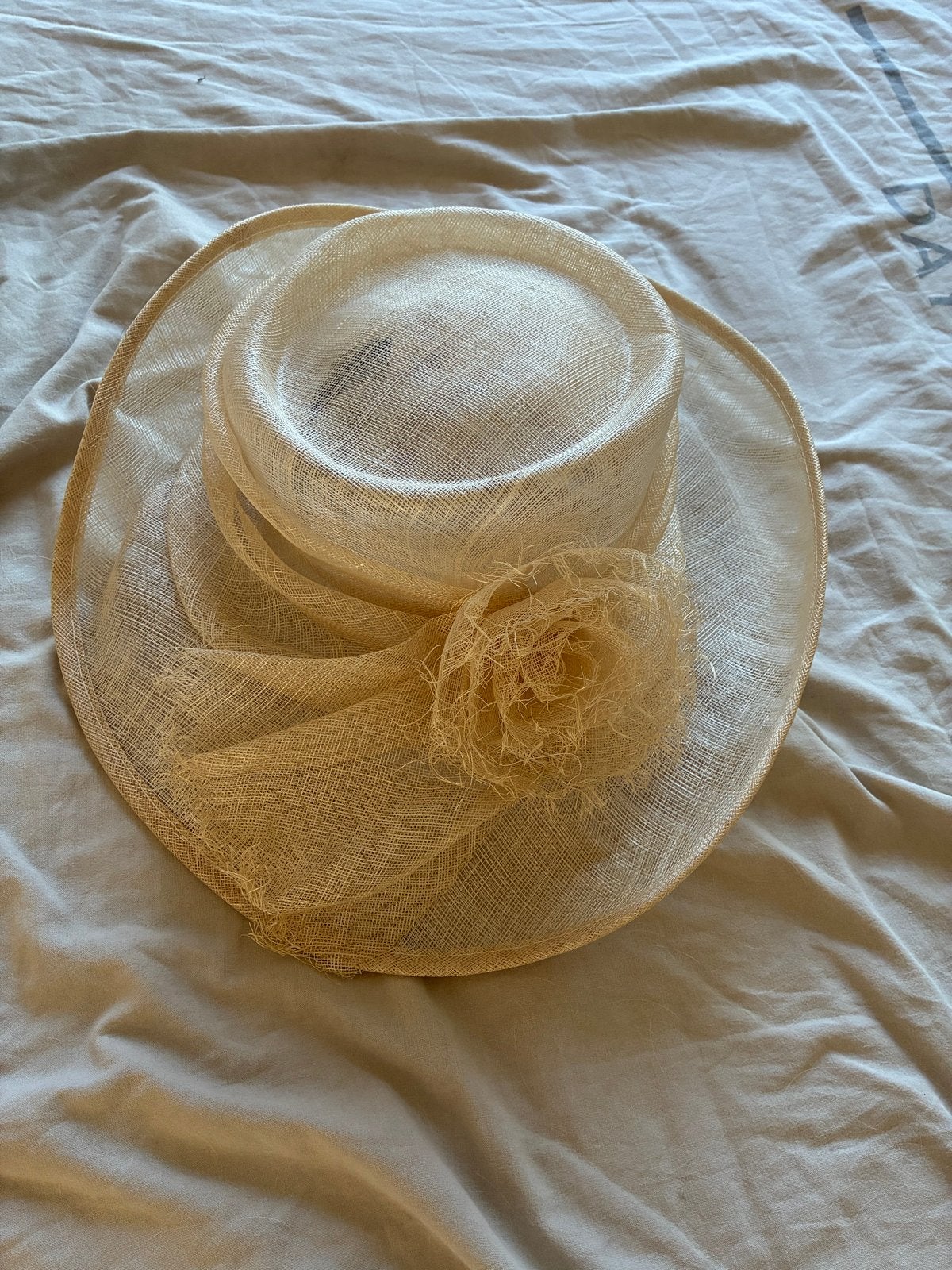Elegante Dames Hoed van 100% Natuurlijk Stro - Seeberger, Kleding | Dames, Ophalen of Verzenden, Zo goed als nieuw, One size fits all