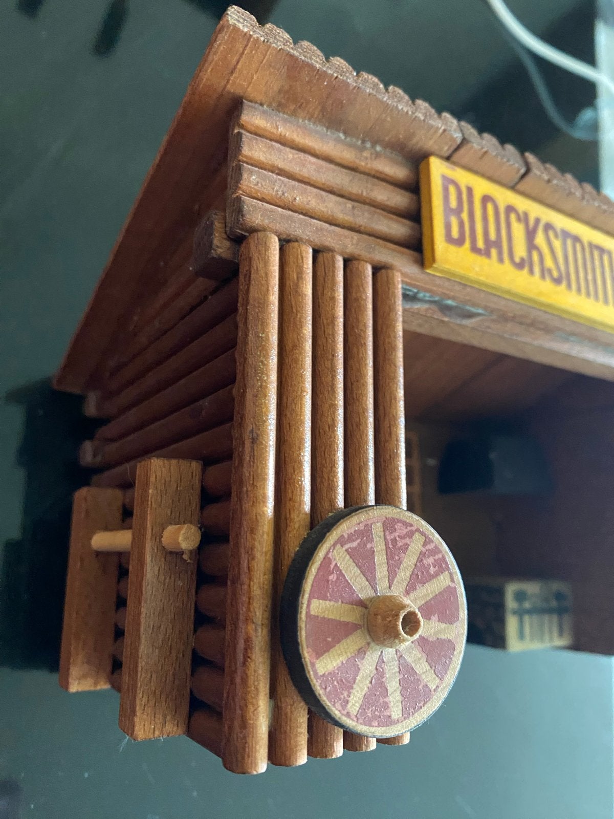 Vintage Wild West Diorama met DDR Houten Huisjes & Figuren, Ophalen, Gebruikt