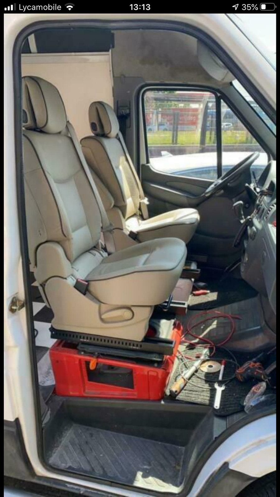 Beige leren stoelen 3p gordel isofix vanaf 100€ ink rails, Ophalen of Verzenden, Zo goed als nieuw
