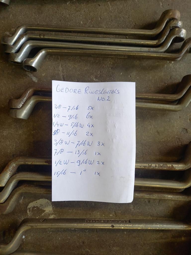 Gedore ringsleutel Engelse/ inch maten, Ophalen of Verzenden, Gebruikt