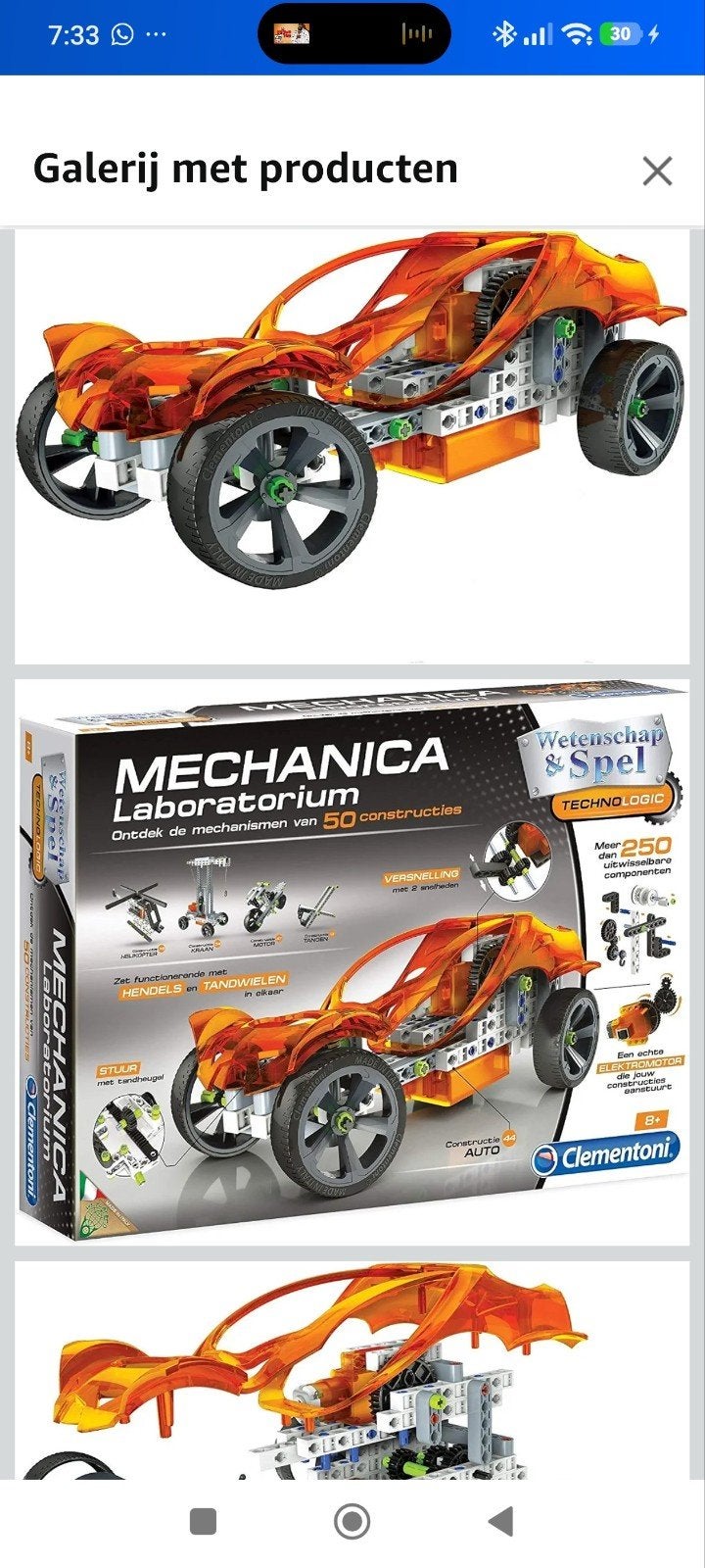 Clementoni Mechanica Laboratorium - 50 Constructies, Ophalen of Verzenden, Nieuw, Overige merken