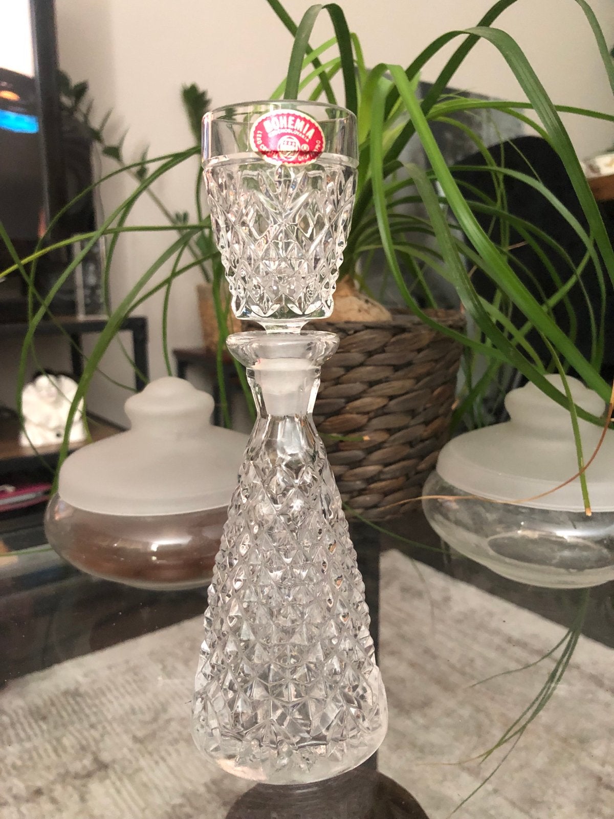 Bohemia Kristal Karaf met glaasje - Tsjechoslowakije, Antiek en Kunst, Antiek | Glas en Kristal, Ophalen of Verzenden