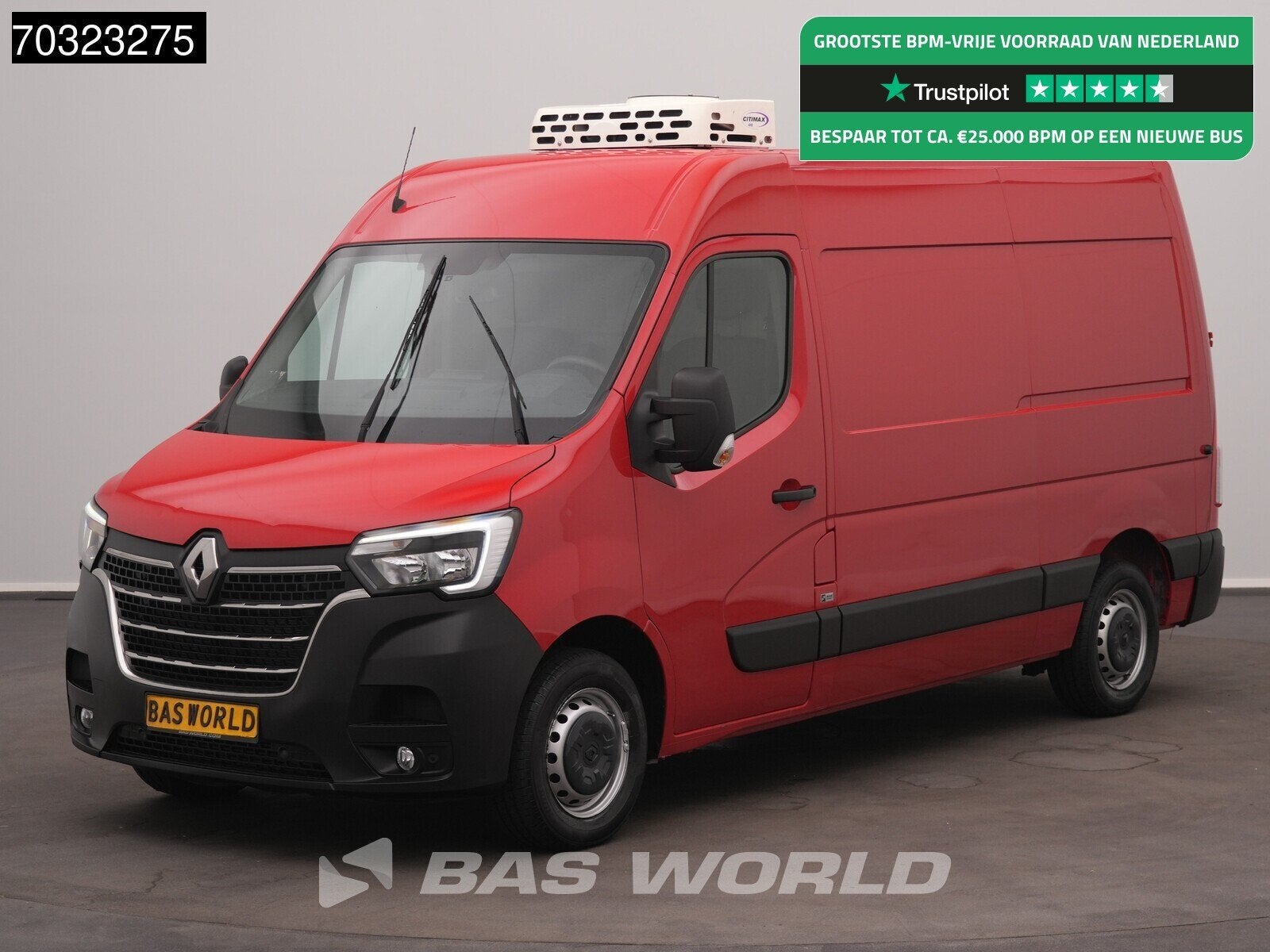 Renault Master 135PK Koelwagen L2H2 Carrier Citimax 400 LED, Auto's, Bestelauto's, Gebruikt, Euro 6, 4 cilinders, Renault