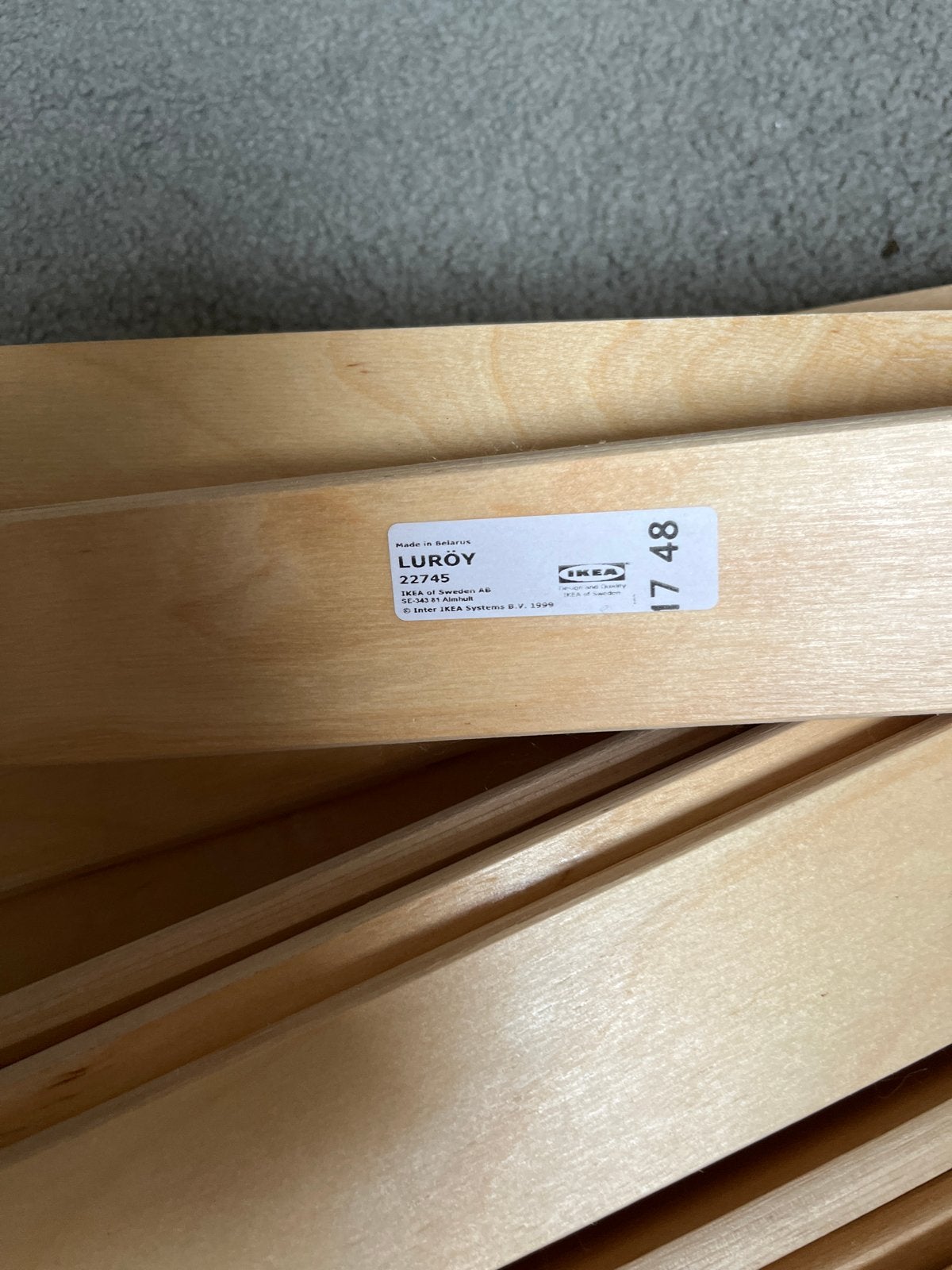 2x IKEA LURÖY Lattenbodem 70x200 cm - Zo goed als nieuw, Ophalen, Zo goed als nieuw, Hout, Eenpersoons