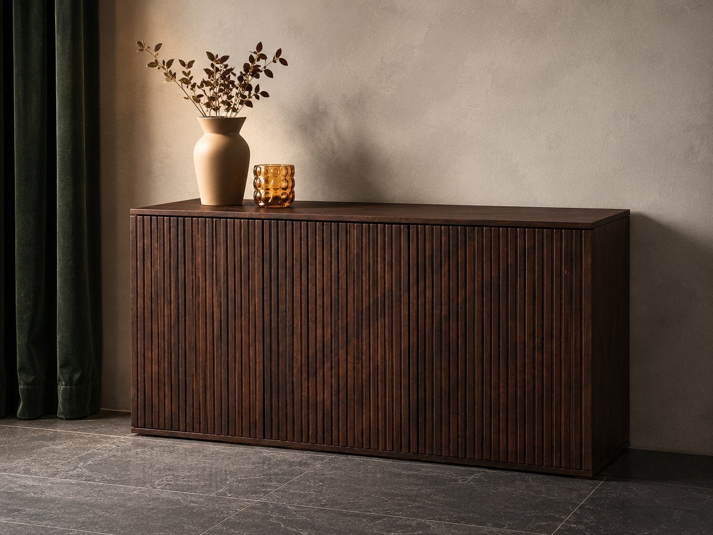 Massief mangohouten dressoir – 150 cm, Huis en Inrichting, Kasten | Dressoirs, Ophalen, Zo goed als nieuw, 25 tot 50 cm, 100 tot 150 cm
