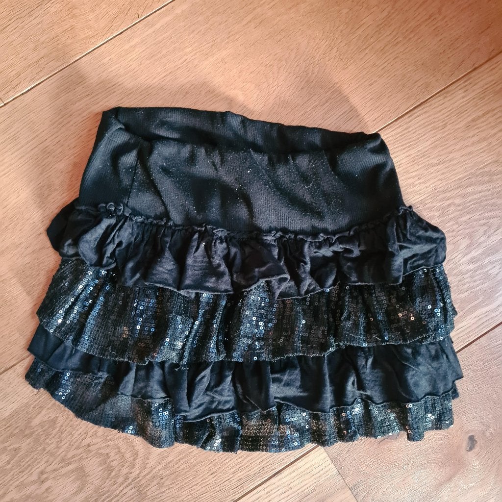 Zwart rokje pailletjes maat 122., Ophalen of Verzenden, Gebruikt, Meisje, Jurk of Rok