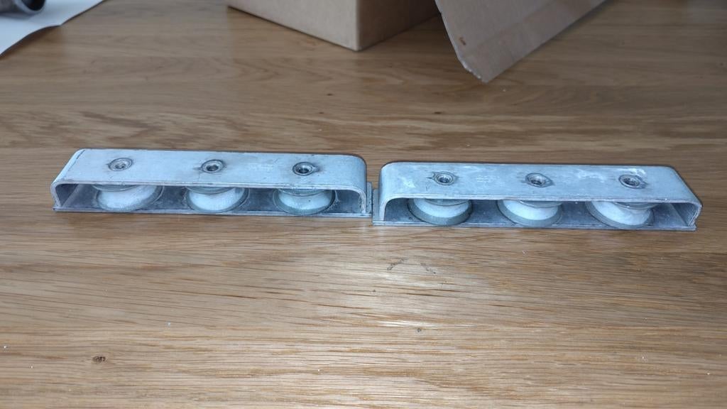 2 valgeleiders 40mm schijven, Ophalen of Verzenden, Gebruikt, Toebehoren, Minder dan 15 m²