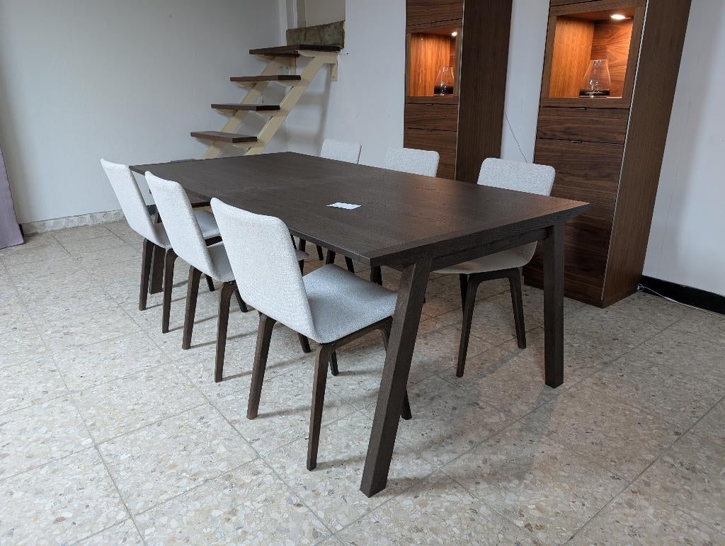 Skovby eetkamertafel SM143 Mocha, 100 tot 150 cm, Eikenhout, 200 cm of meer, Scandinavisch