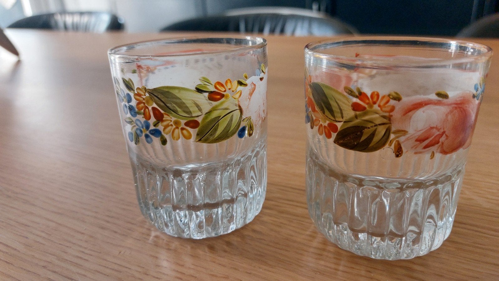 2 handgeblazen glazen, 19e eeuw, Duits/Nederlands, Antiek en Kunst, Ophalen of Verzenden