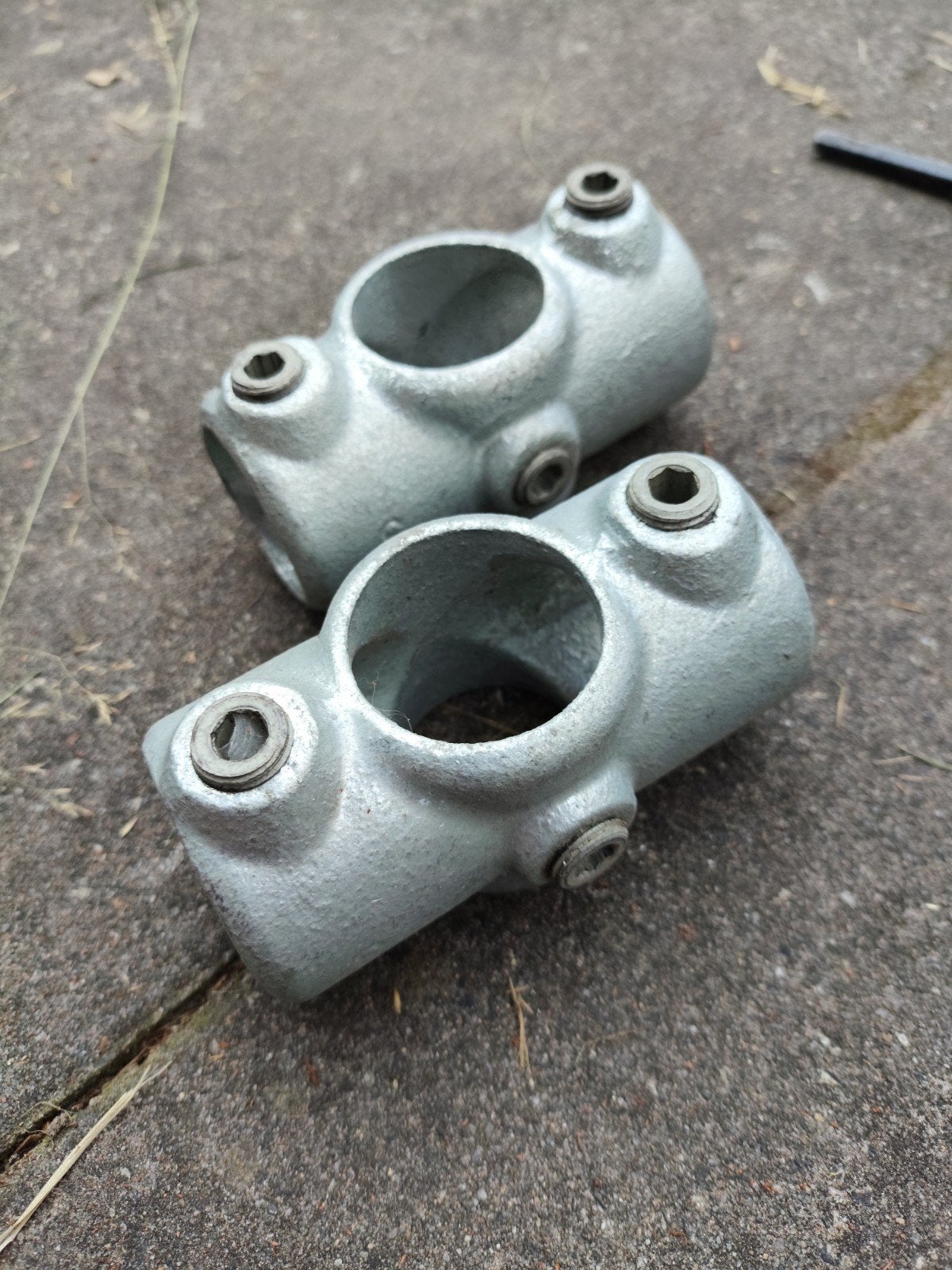 Buiskoppeling 2-weg 90º - Ø33,7 (2 stuks), Ophalen of Verzenden, Gebruikt