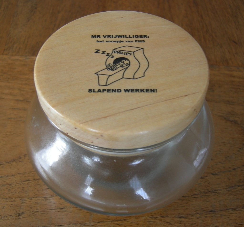 Glazen snoeppot / Glazen pot. Afmeting Ø11,1x8 cm., Ophalen of Verzenden, Zo goed als nieuw, Glas