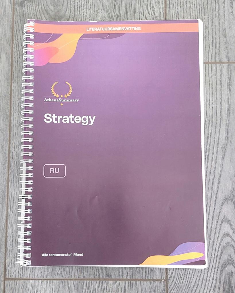 Strategy  - Athena Summary, Ophalen of Verzenden, WO, Radboud University