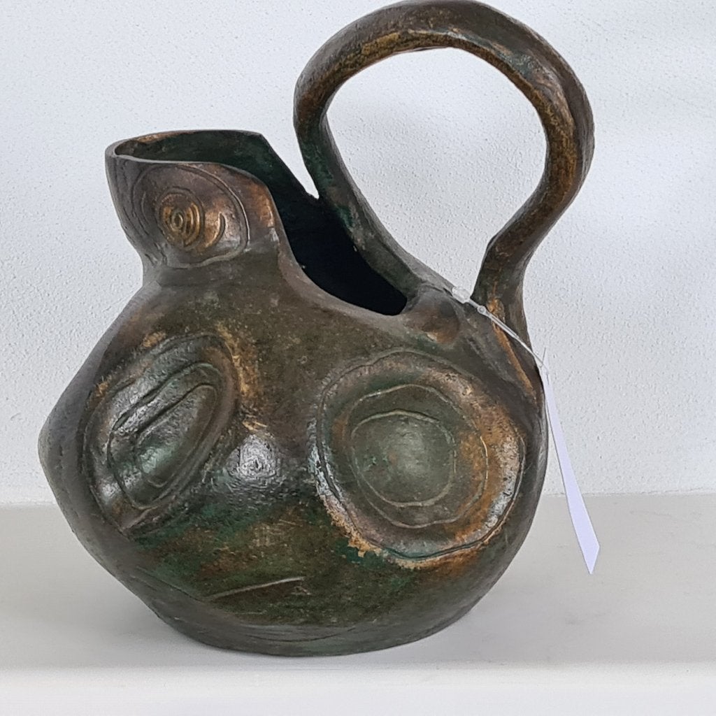 Een fraaie oude Bronzen schenkkan, 17,5 cm hoog €55,-, Ophalen of Verzenden, Brons