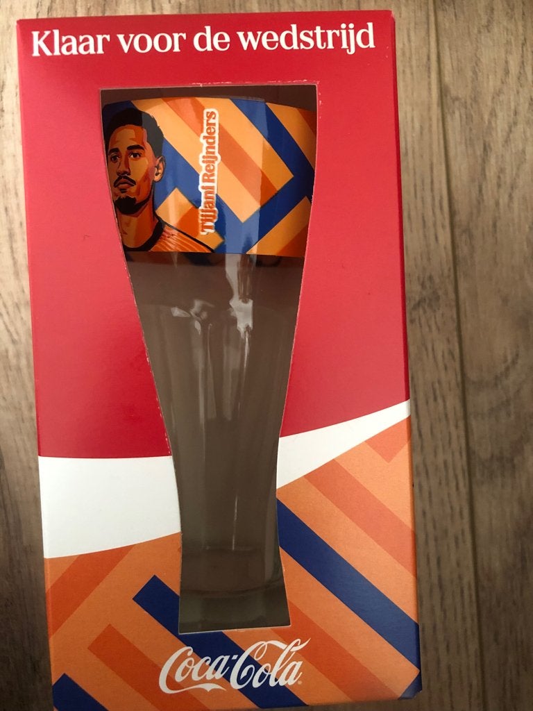 Coca-Cola glas Tijjani Reijnders, Verzamelen, Ophalen of Verzenden, Nieuw