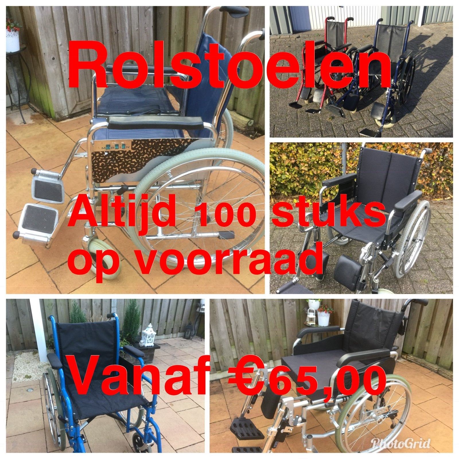 Rolstoelen Almere Stad nieuw en gebruikt al vanaf €59, Diversen, Rolstoelen, Zo goed als nieuw, Handbewogen rolstoel, Inklapbaar