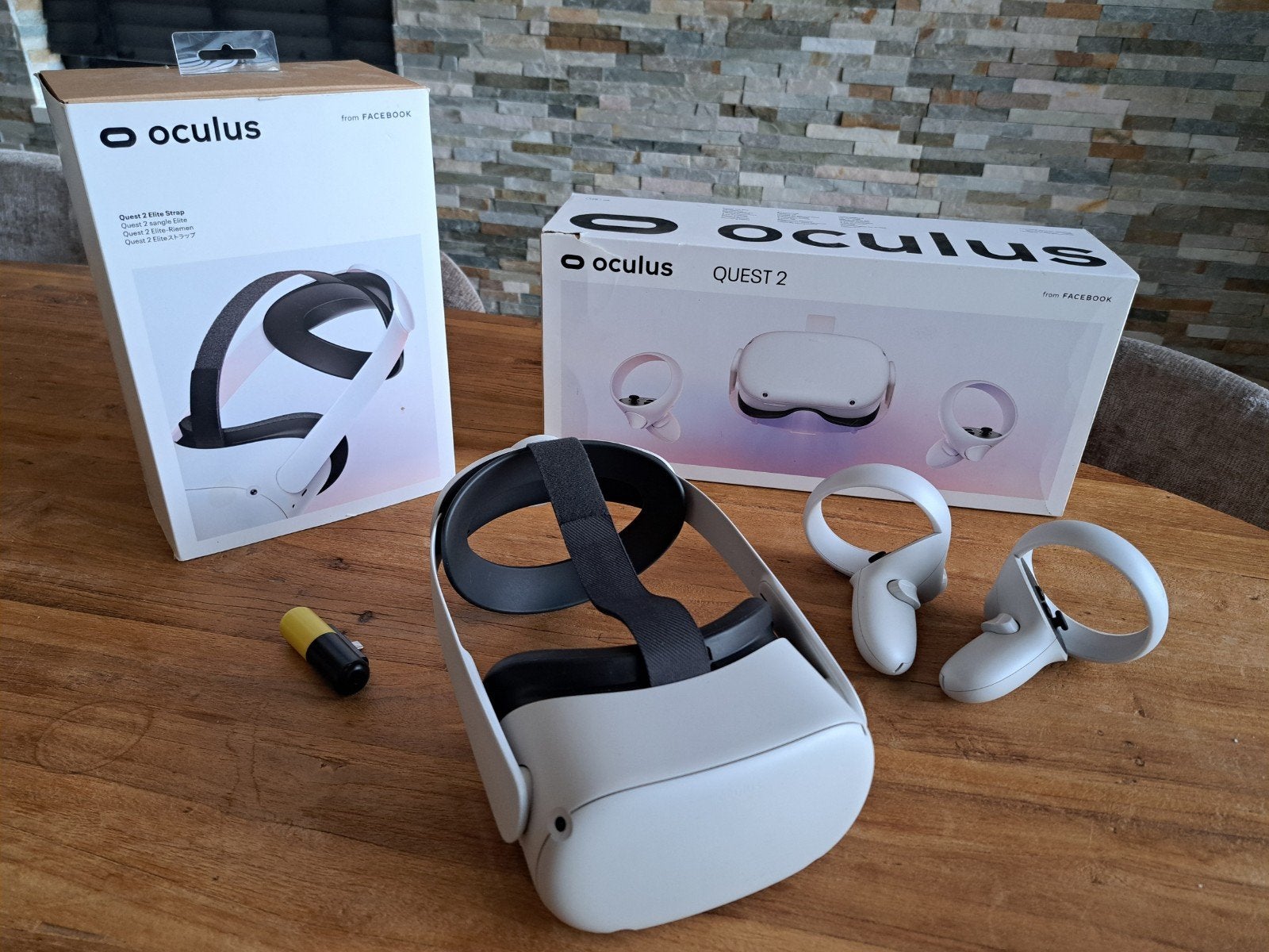 Oculus Quest 2 VR-bril met Elite Strap en extra batterij, Ophalen, Zo goed als nieuw, Overige platformen