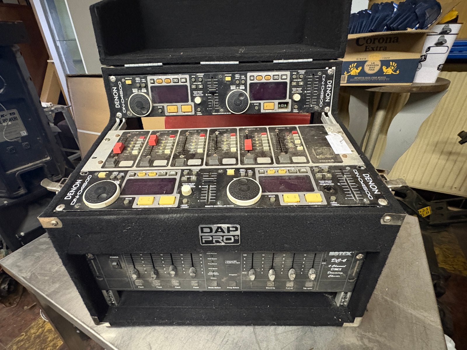 Complete Denon DJ-set met DAP Pro flightcase, Ophalen of Verzenden, Gebruikt, Dj-set, Denon