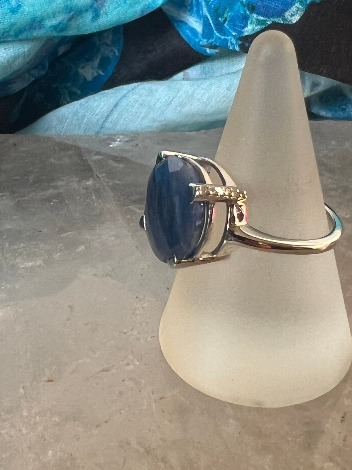Saffier geluk beschermt intuïtie wijsheid voorspoed magie, Blauw, Magnolia11, Nieuw, Ophalen of Verzenden