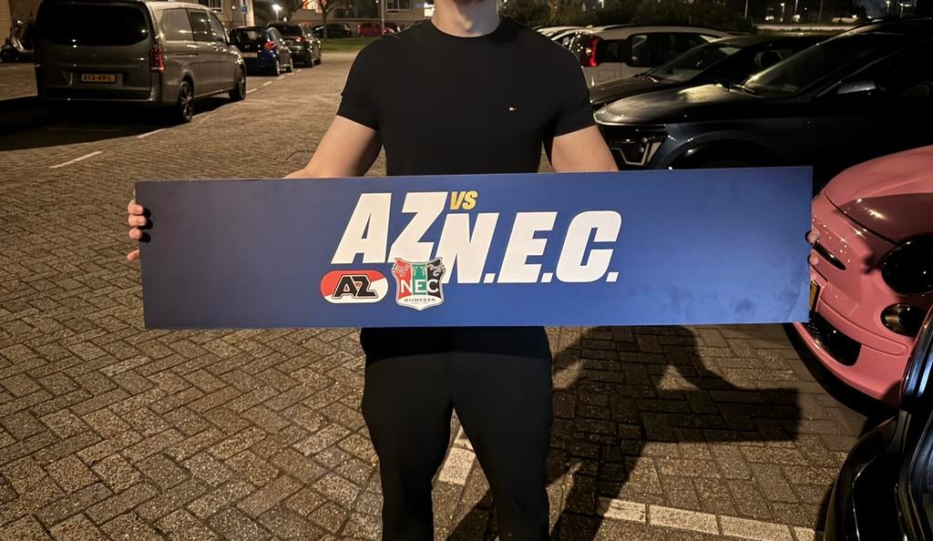 AZ Alkmaar - NEC Nijmegen Bekerfinale Bord, Ophalen, Zo goed als nieuw, Overige binnenlandse clubs, Poster, Plaatje of Sticker