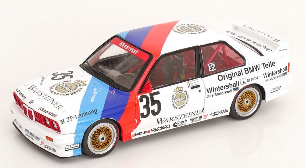 BMW M3 (E30) #35 Winner 24Hrs Nürburgring 1989 "BMW Motorspo, Hobby en Vrije tijd, Modelauto's | 1:18, Overige merken, Tschuiten@hotmail.com